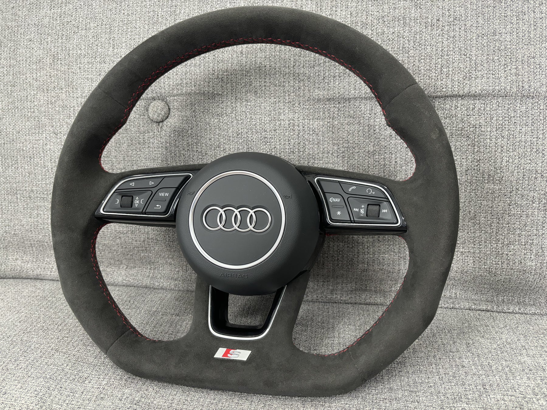 Audi S4 A4 B9 RS4 A5 S5 RS5 F5 Alcantara S-Line Steering Wheel Manual Original