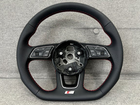 Audi A4 S4 B9 A5 S5 F5 Flat Bottom S-Line Steering Wheel With Paddles Genuine