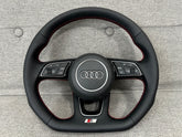 Audi A4 S4 B9 A5 S5 F5 Flat Bottom S-Line Steering Wheel With Paddles Genuine
