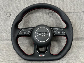 Audi A4 S4 B9 A5 S5 F5 Flat Bottom S-Line Steering Wheel With Paddles Genuine