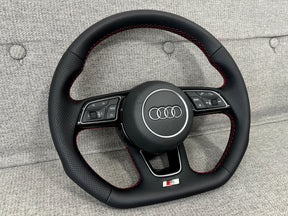 Audi A4 S4 B9 A5 S5 F5 Flat Bottom S-Line Steering Wheel With Paddles Genuine