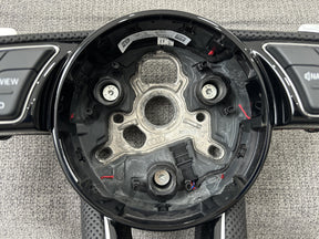Audi RS5 RS4 B9 Flat Bottom Perforated Steering Wheel With DSG Paddles Genuine