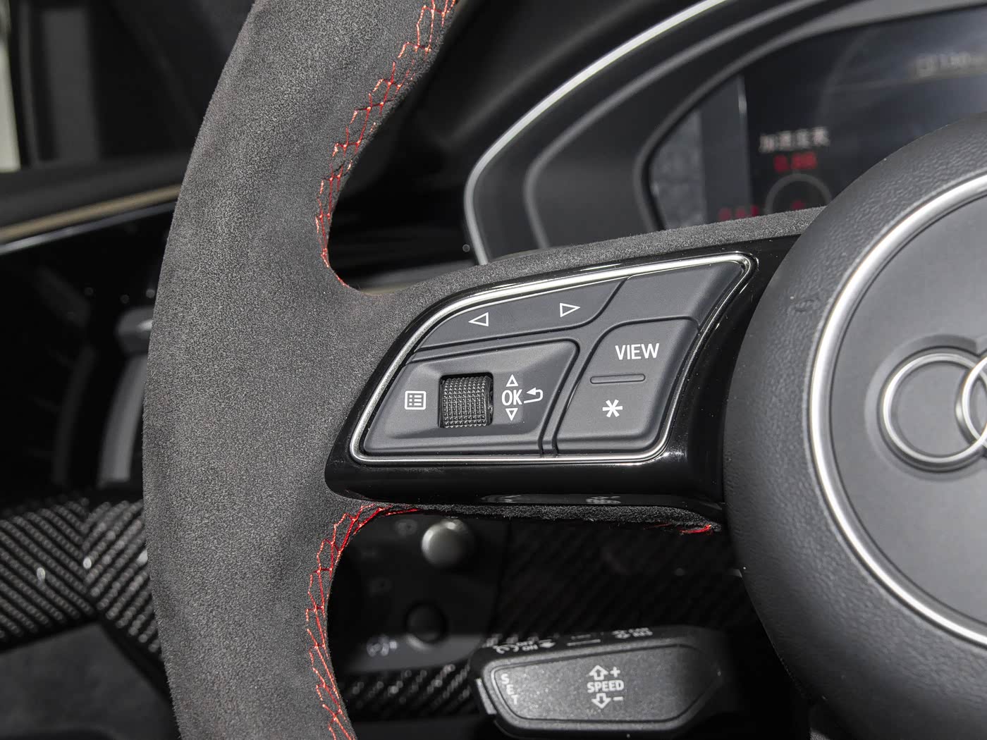 Audi RS5 RS4 B9 F5 Alcantara Flat Bottom Steering Wheel With DSG Paddles Genuine