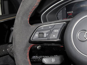 Audi RS5 RS4 B9 F5 Alcantara Flat Bottom Steering Wheel With DSG Paddles Genuine