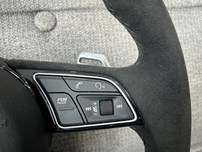 Audi RS5 RS4 B9 F5 Alcantara Flat Bottom Steering Wheel With DSG Paddles Genuine
