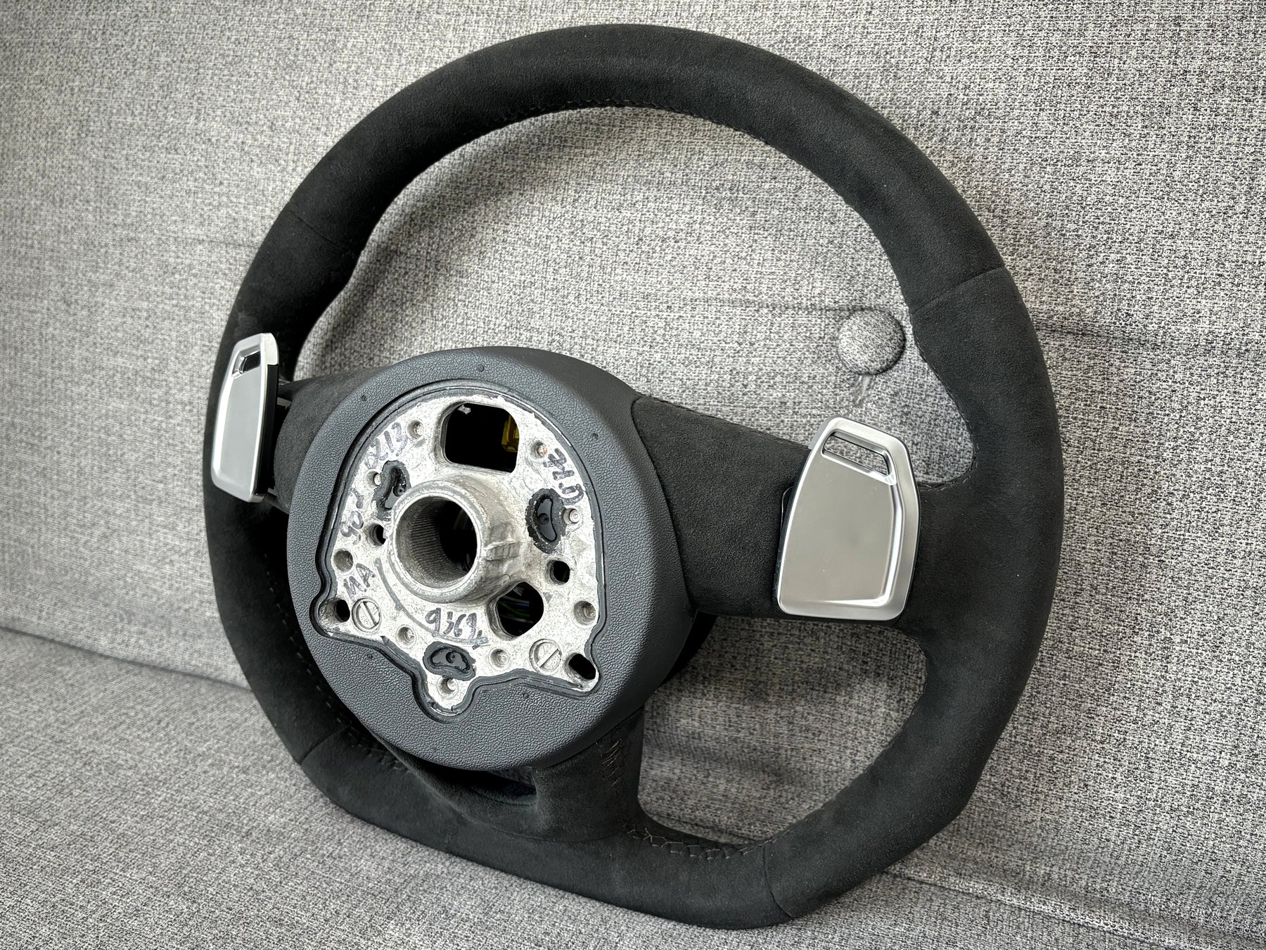 Audi RS5 RS4 B9 F5 Alcantara Flat Bottom Steering Wheel With DSG Paddles Genuine