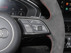 Audi RS5 RS4 B9 F5 Alcantara Flat Bottom Steering Wheel With DSG Paddles Genuine