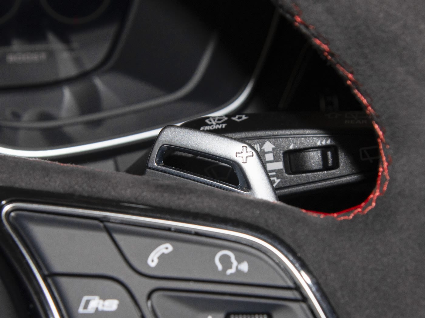 Audi RS5 RS4 B9 F5 Alcantara Flat Bottom Steering Wheel With DSG Paddles Genuine