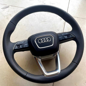 AUDI A4 B9 Allroad A5 F5 Q5 FY Q7 4M Q8 Round Leather Steering Wheel With Paddle
