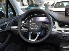 AUDI A4 B9 Allroad A5 F5 Q5 FY Q7 4M Q8 Round Leather Steering Wheel With Paddle