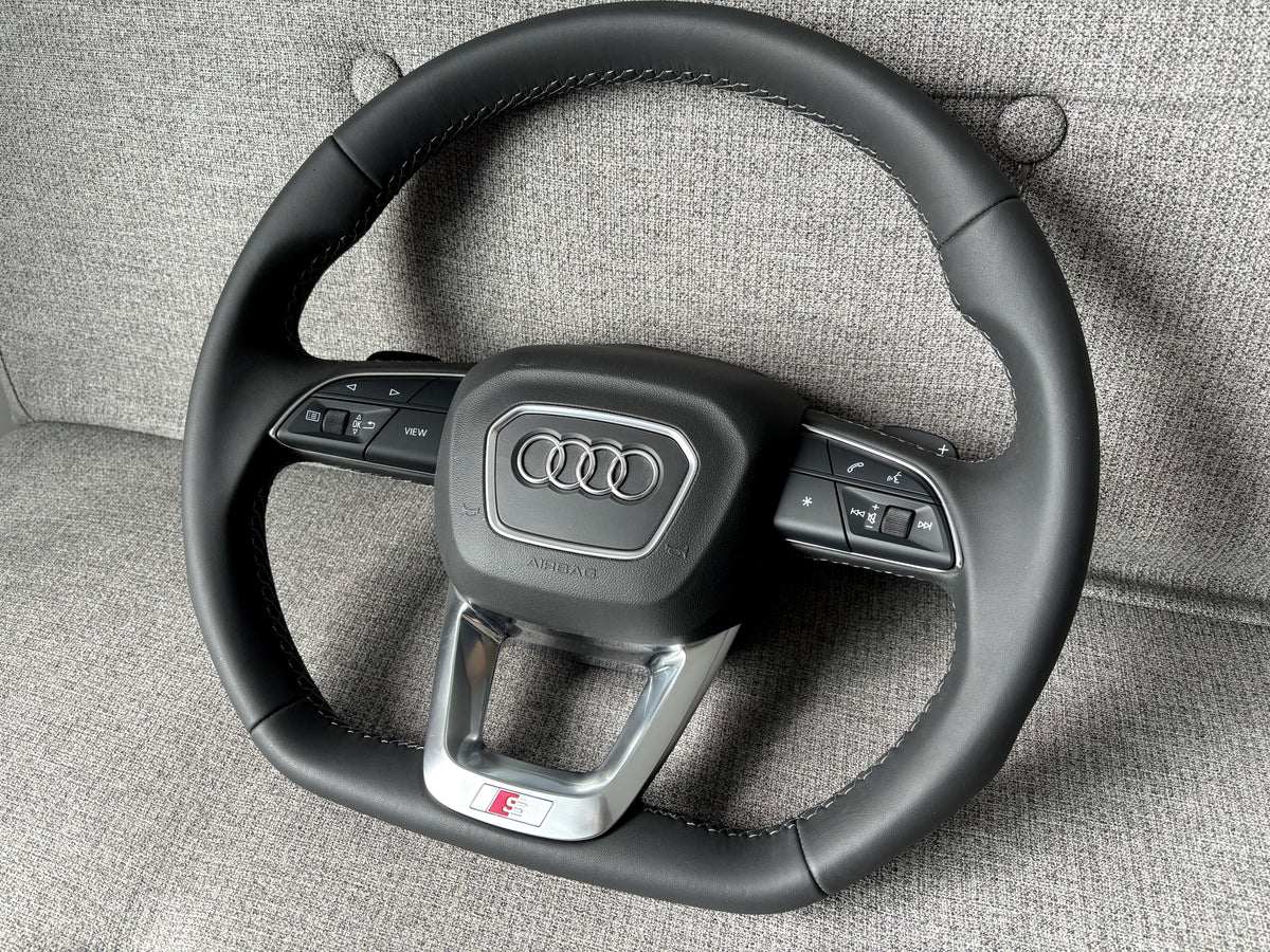 Audi Q5 SQ5 FY Q7 SQ7 Q8 Q3 A3 A4 A5 S5 S4 B9 Flat Bottom Steering Wheel S-Line