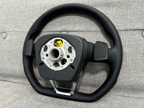 Audi Q5 SQ5 SQ7 Q8 S5 S4 B9 Flat Bottom Steering Wheel Red Stitch S-Line Paddles