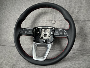 AUDI A4 B9 A5 F5 Q5 FY Q7 4M Q8 Red Stitching Sport Steering Wheel With Paddles