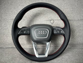 AUDI A4 B9 A5 F5 Q5 FY Q7 4M Q8 Red Stitching Sport Steering Wheel With Paddles
