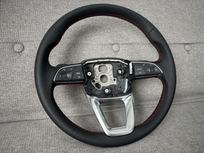 AUDI A4 B9 A5 F5 Q5 FY Q7 4M Q8 Red Stitching Sport Steering Wheel With Paddles