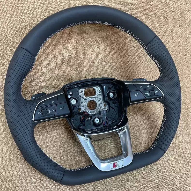 Audi Heated Flat Bottom Steering Wheel Q5 SQ5 Q7 SQ7 Q8 A4 A5 S5 S4 B9 A7 8W S7