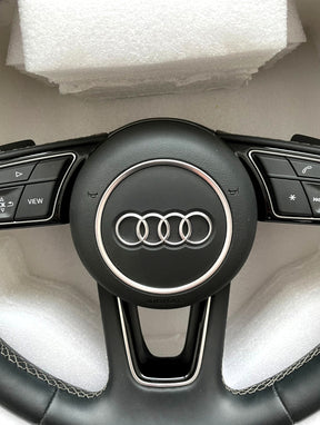 AUDI A4 B9 A5 F5 S4 S5 Multifunction Leather Steering Wheel With Paddles Genuine