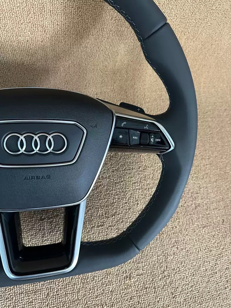 Audi Flat Bottom Steering Wheel Sport A6 S6 RS6 C8 A7 S7 A8 S8 E-TRON Genuine