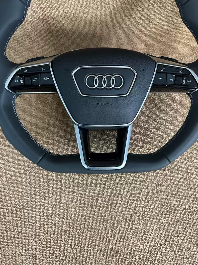 Audi Flat Bottom Steering Wheel Sport A6 S6 RS6 C8 A7 S7 A8 S8 E-TRON Genuine