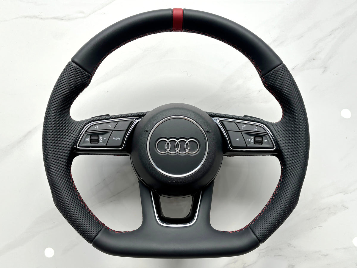 Audi S4 A4 B9 RS4 A5 S5 RS5 F5 Flat Bottom Steering Wheel With Paddles Original