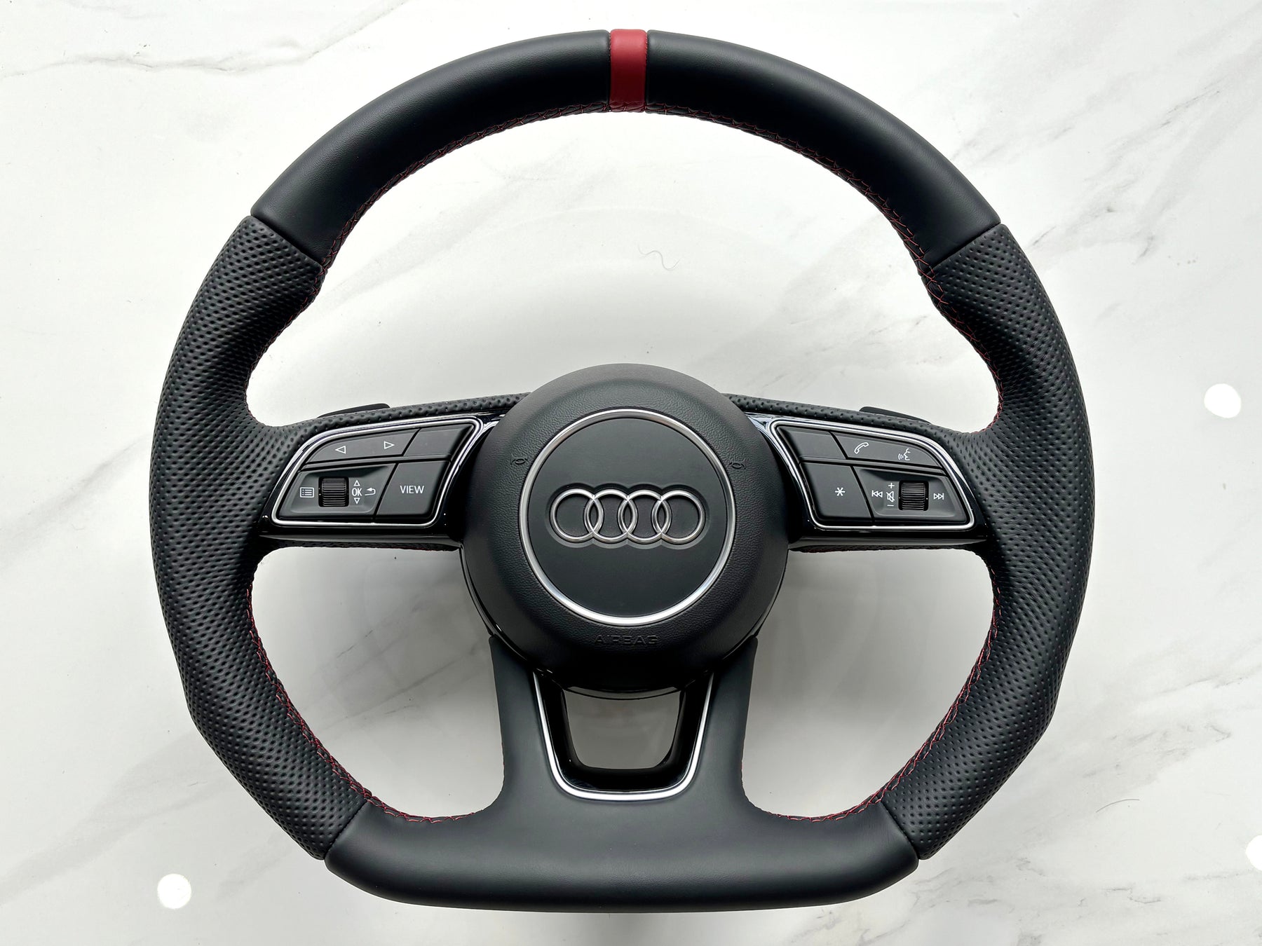 Audi S4 A4 B9 RS4 A5 S5 RS5 F5 Flat Bottom Steering Wheel With Paddles Original