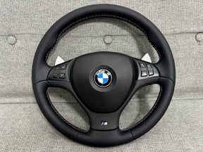 Genuine BMW E70 X5M E71 X6M M Steering Wheel With Paddels NEW Leather Retrimed