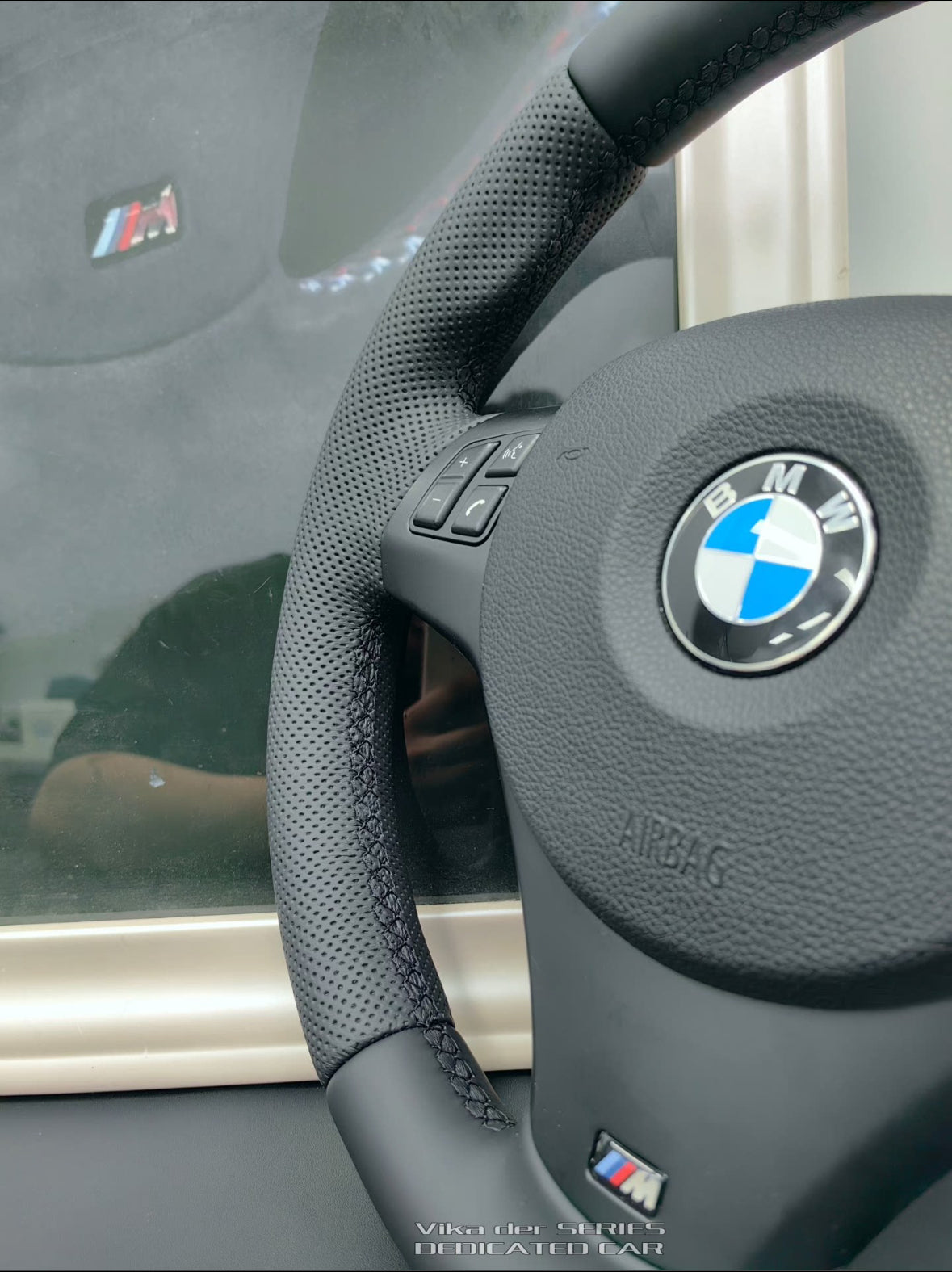 BMW E81 E82 E87 E90 E91 E92 E93 Leather M-Sport Steering Wheel Genuine Manual