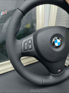 BMW E81 E82 E87 E90 E91 E92 E93 Leather M-Sport Steering Wheel Genuine Manual