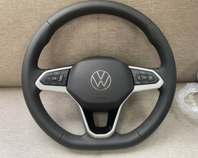 VW POLO CADDY TIGUAN T-ROC T7 GOLF TOURAN JETTA Leather Steering Wheel Manual