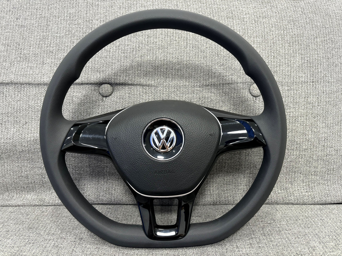 Volkswagen Rubber Flat Steering Wheel GOLF TIGUAN JETA POLO CADDY T5.1 T6 Amarok