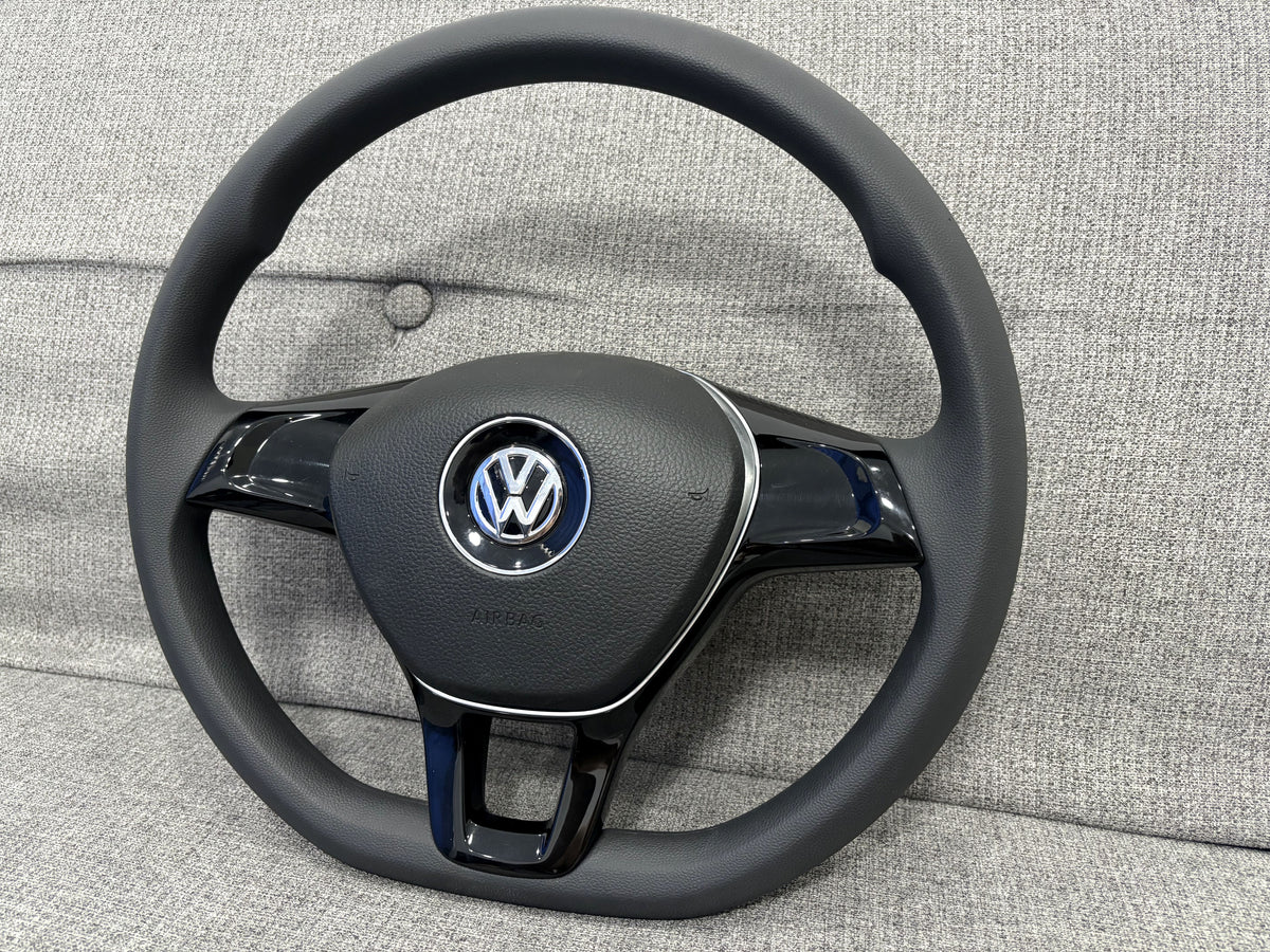 Volkswagen Rubber Flat Steering Wheel GOLF TIGUAN JETA POLO CADDY T5.1 T6 Amarok