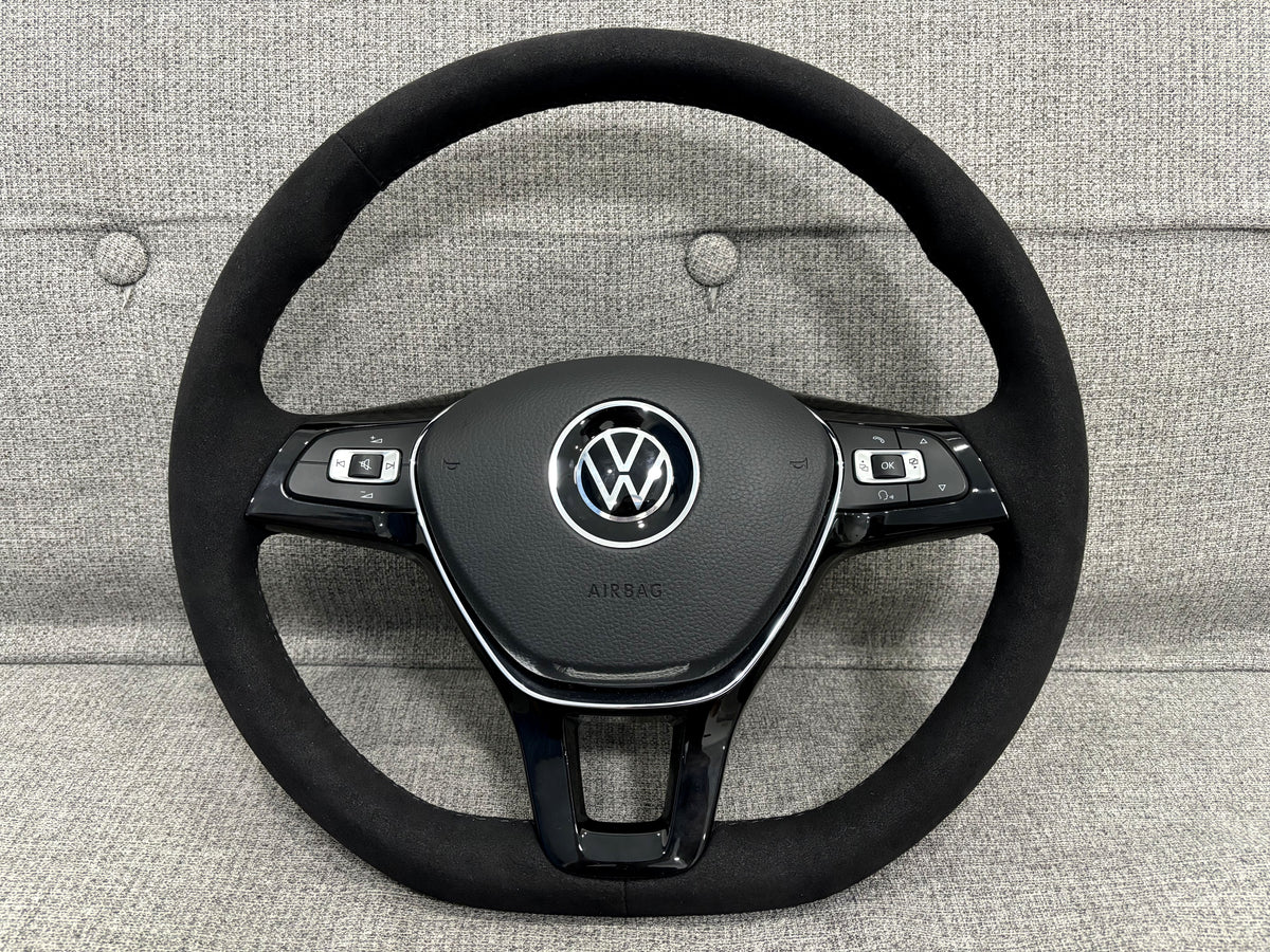 VW Golf7 Polo T-roc Passat B8 Tiguan T5 T6 Jetta Touran Alcantara Steering Wheel