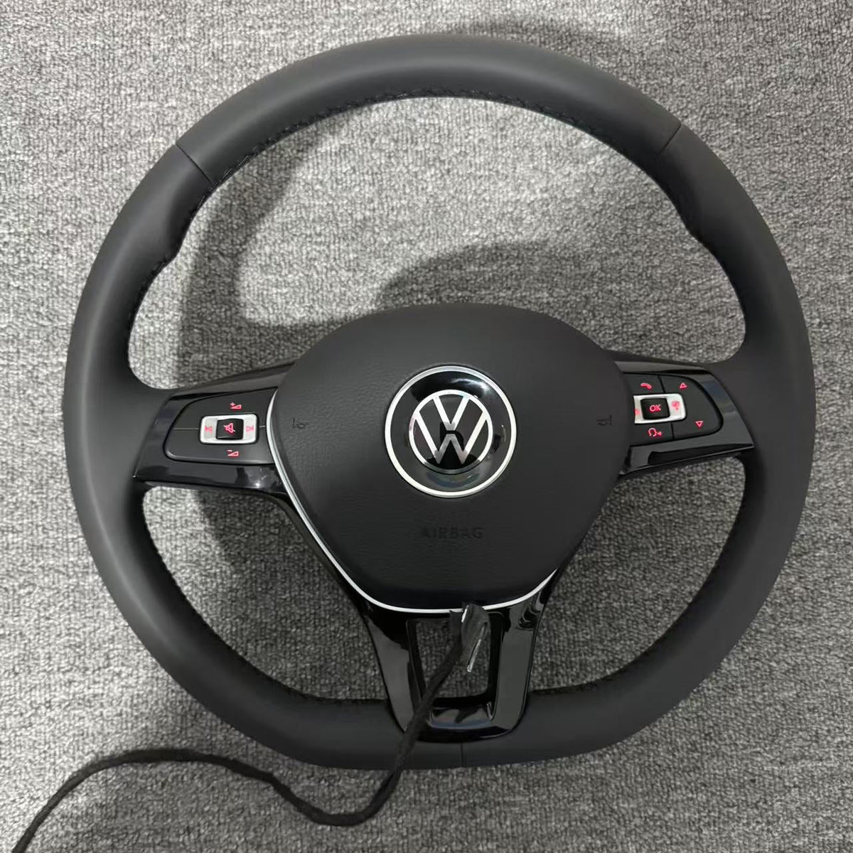 VW Golf7 Polo T-roc Passat B8 Tiguan T5.1 T6 Jetta Touran Leather Steering Wheel