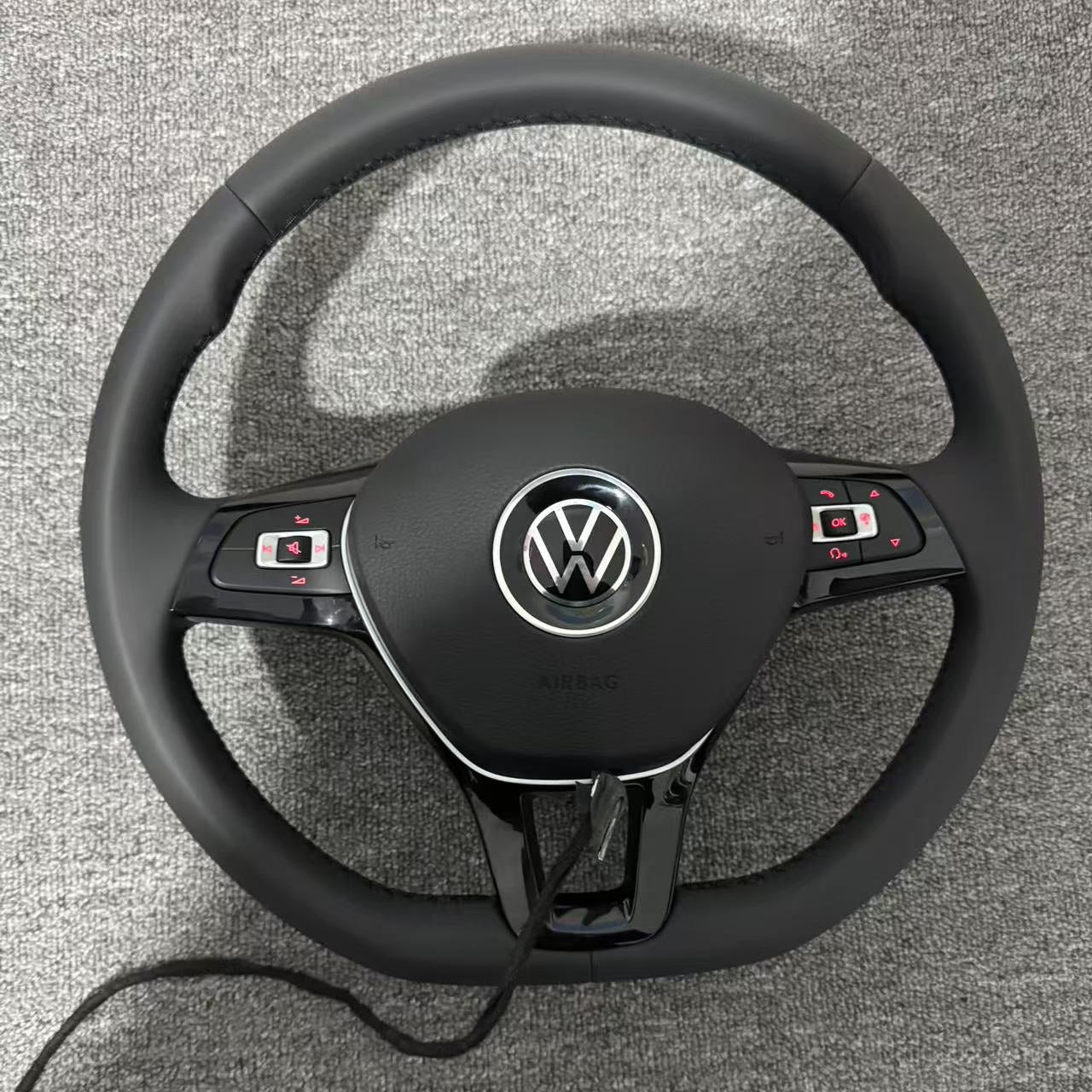 VW Golf7 Polo T-roc Passat B8 Tiguan T5.1 T6 Jetta Touran Leather Steering Wheel