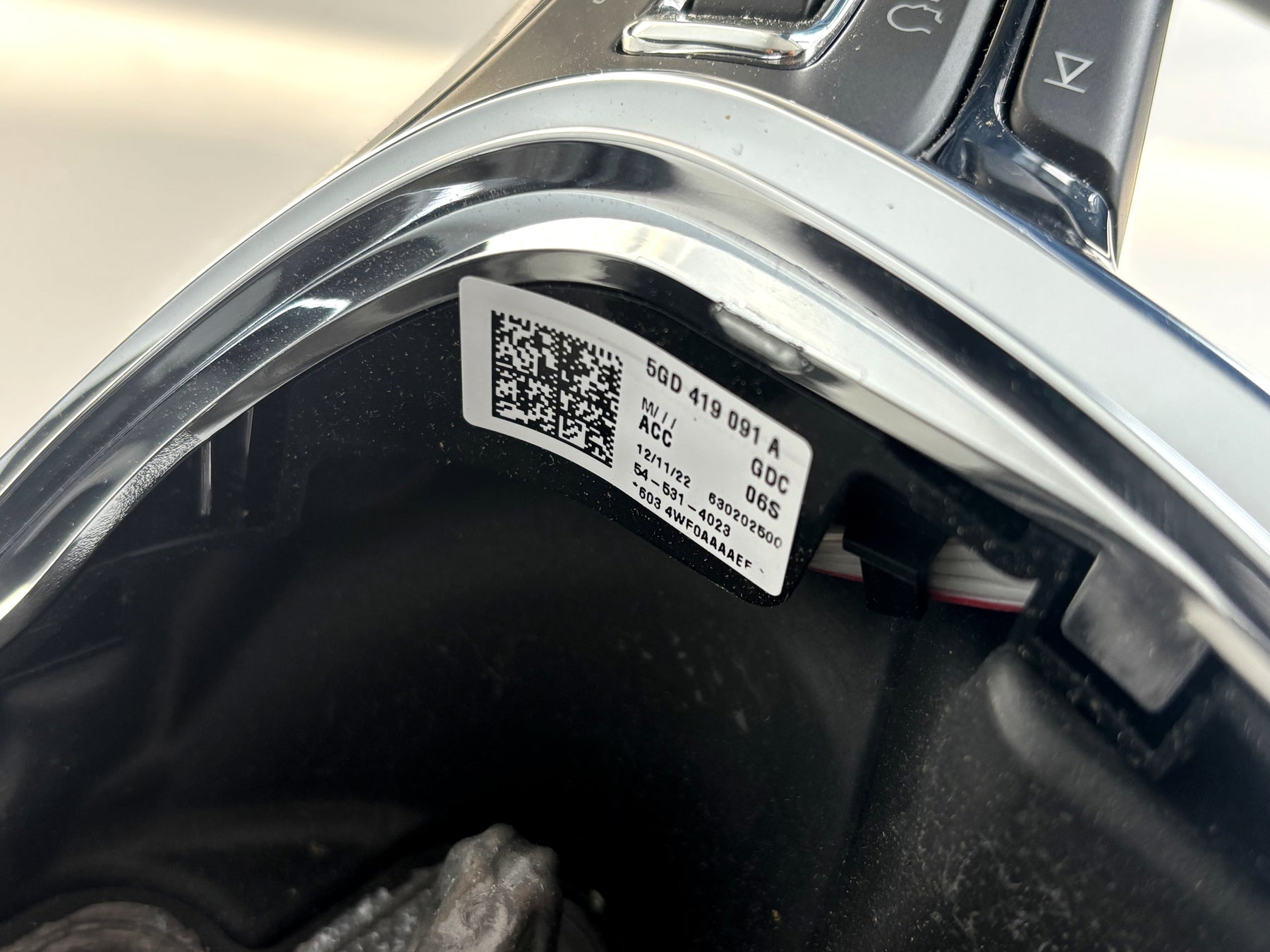 VW Golf7 Arteon Passat Touareg T6 Transporter Leather Steering Wheel Manual ACC