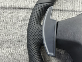 VW Full Black Steering Wheel With DSG Paddles Touareg Golf Touran Tiguan Caddy Passat T6