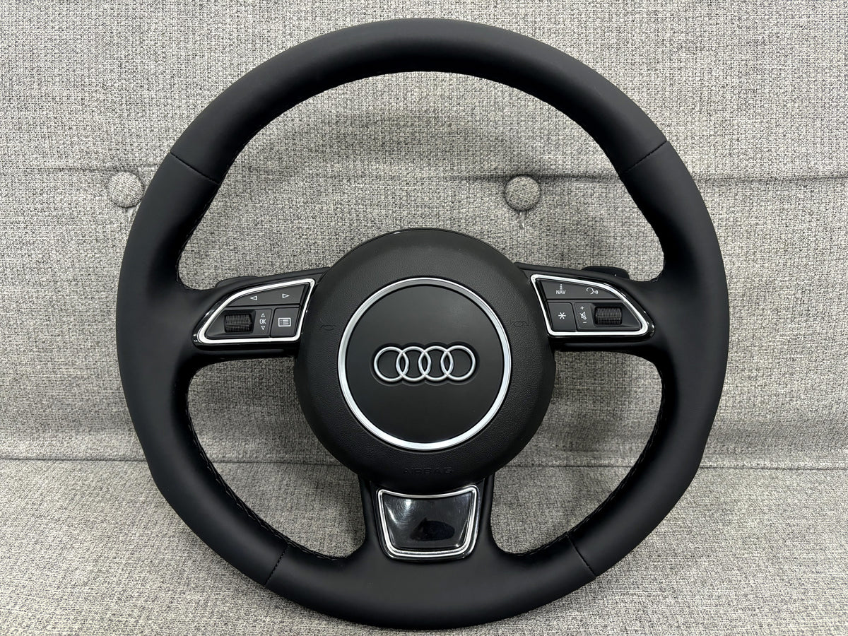 Audi A1 A3 Q3 8V 8X 8U Multifunctional Round Leather Steering Wheel With Paddle