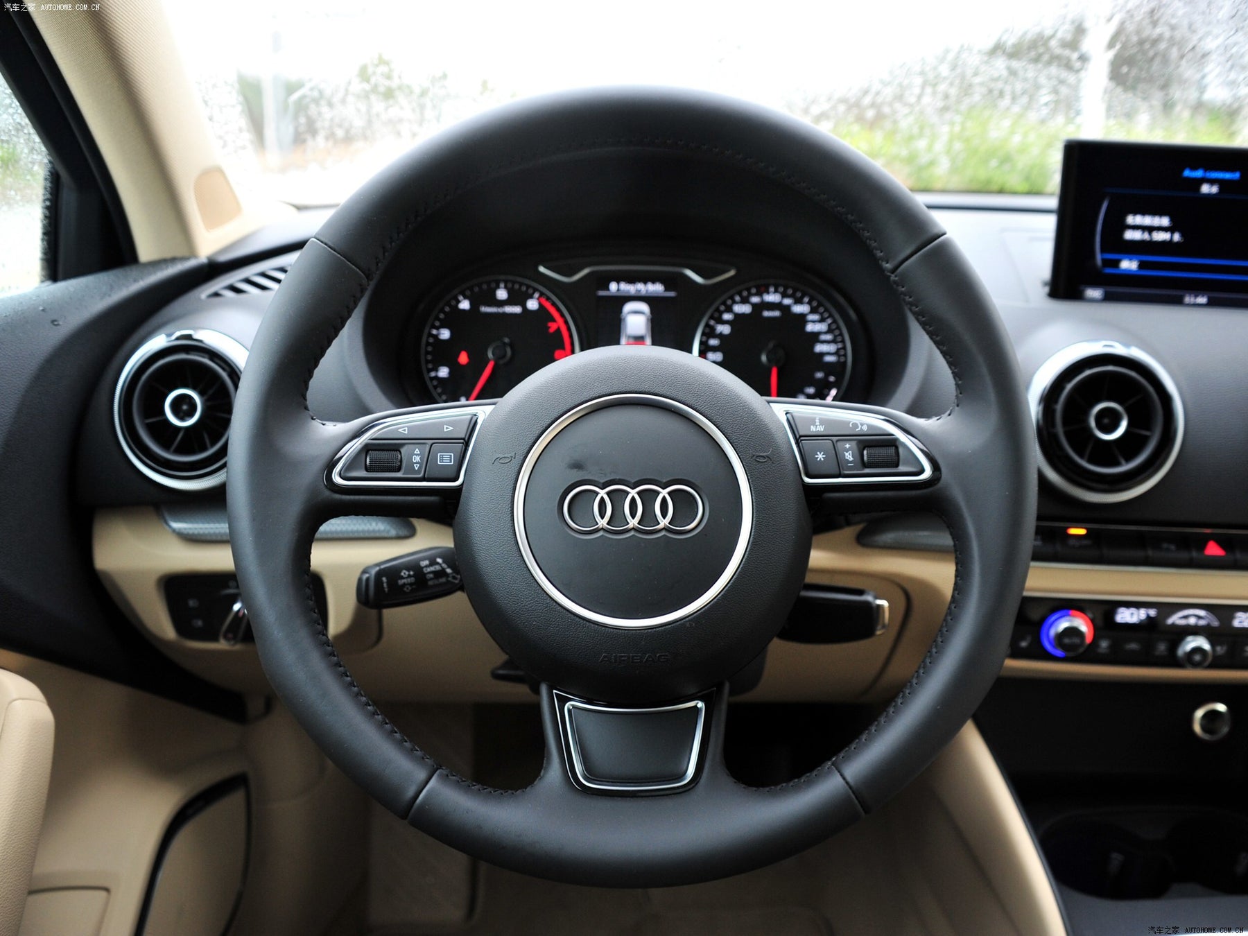 Audi A1 A3 Q3 8V 8X 8U Multifunctional Round Leather Steering Wheel With Paddle