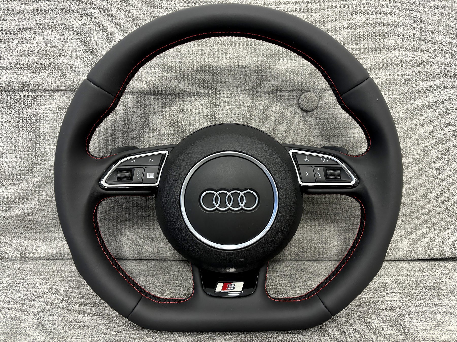 Audi A3 A1 S3 8V 8X Q3 SQ3 8U Flat Bottom Steering Wheel With Paddle Shifters