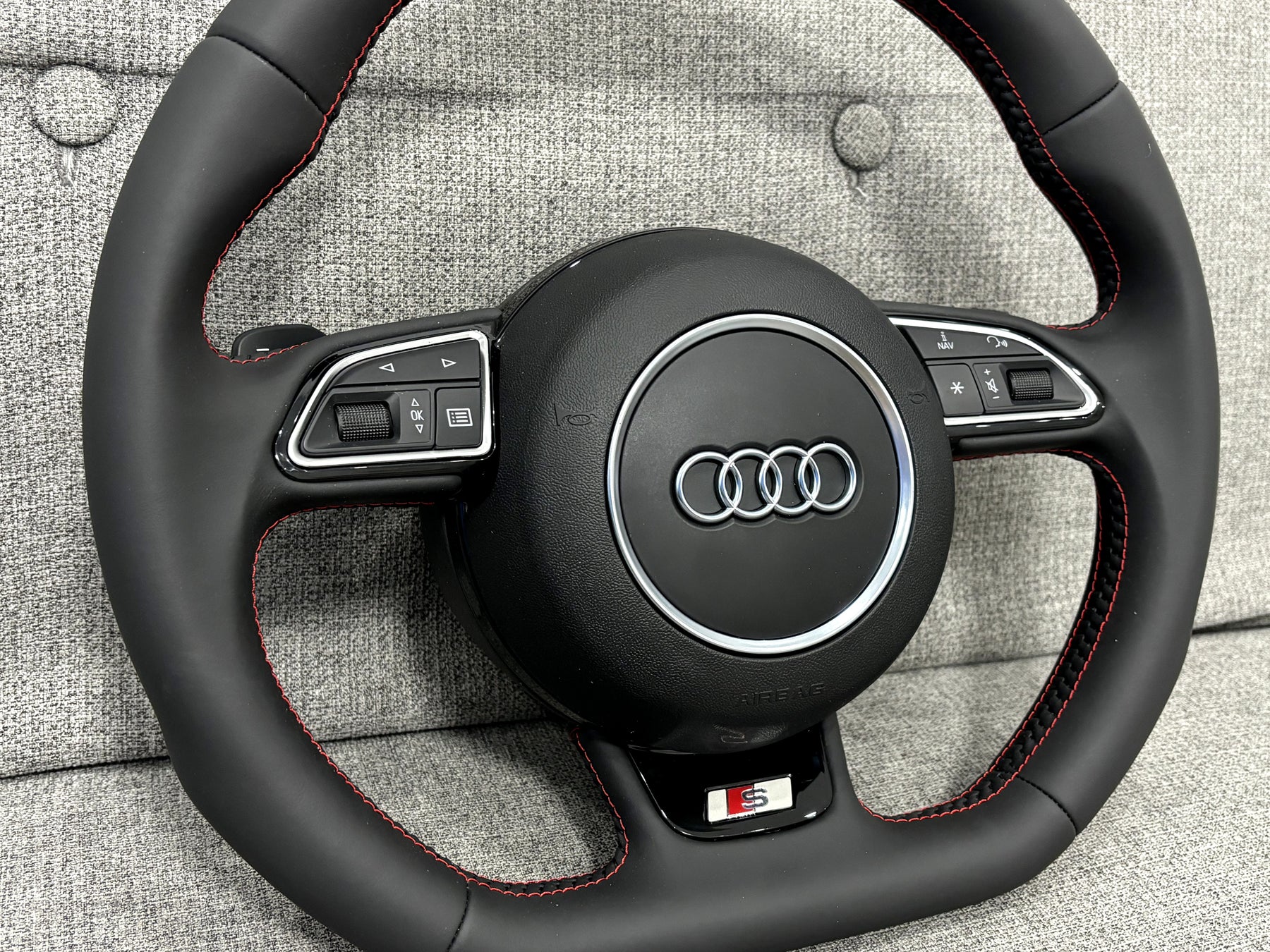Audi A3 A1 S3 8V 8X Q3 SQ3 8U Flat Bottom Steering Wheel With Paddle Shifters