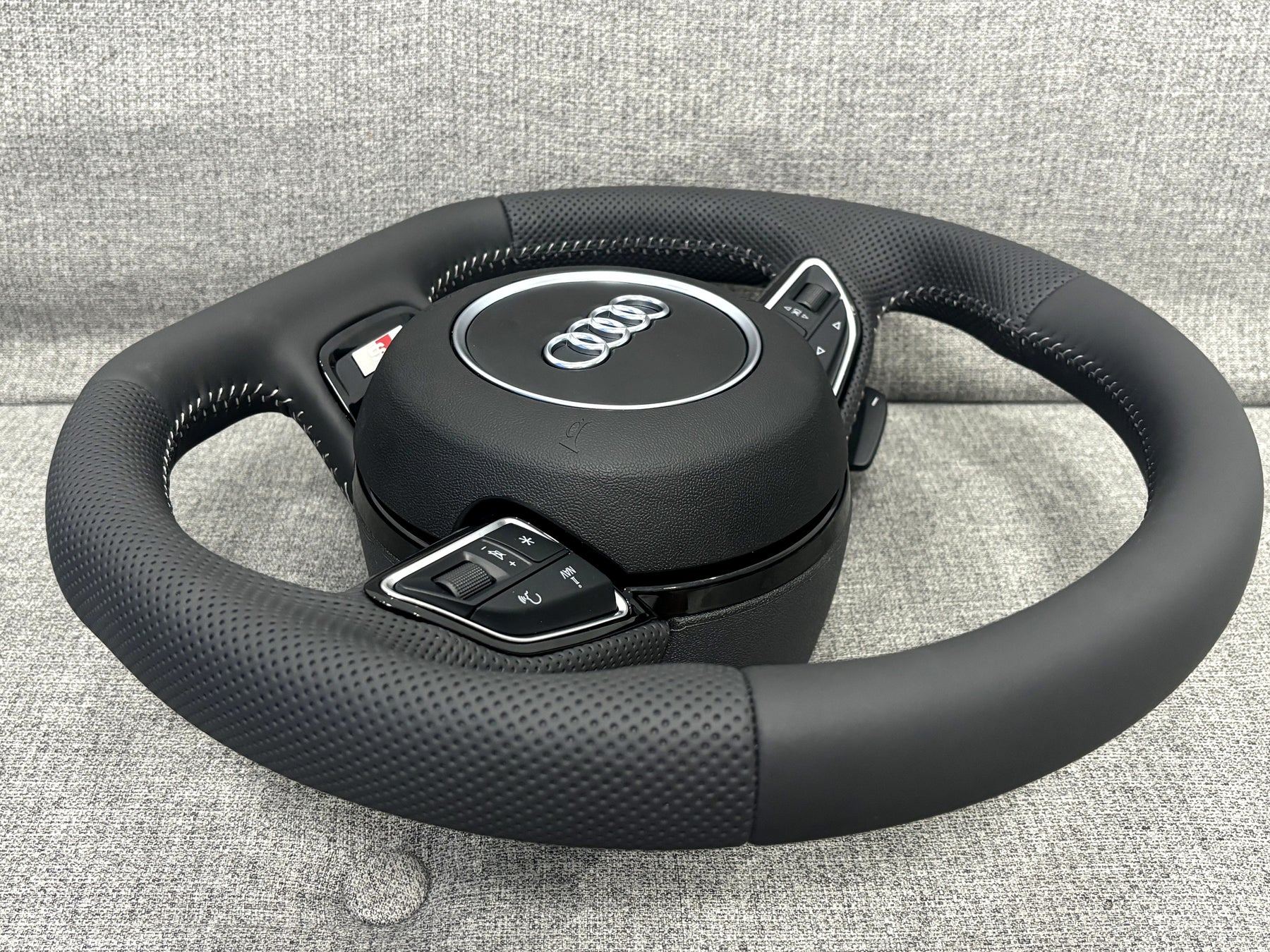 Audi A3 A1 Q3 SQ3 S3 8V 8X 8U S-Line Leather Steering Wheel With Paddle Shifters