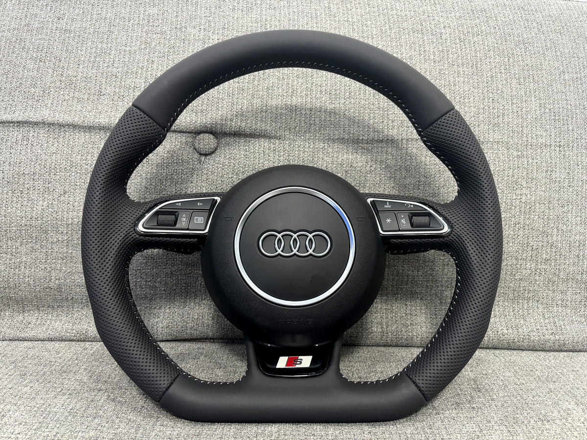 Audi A3 A1 Q3 SQ3 S3 8V 8X 8U S-Line Leather Steering Wheel With Paddle Shifters