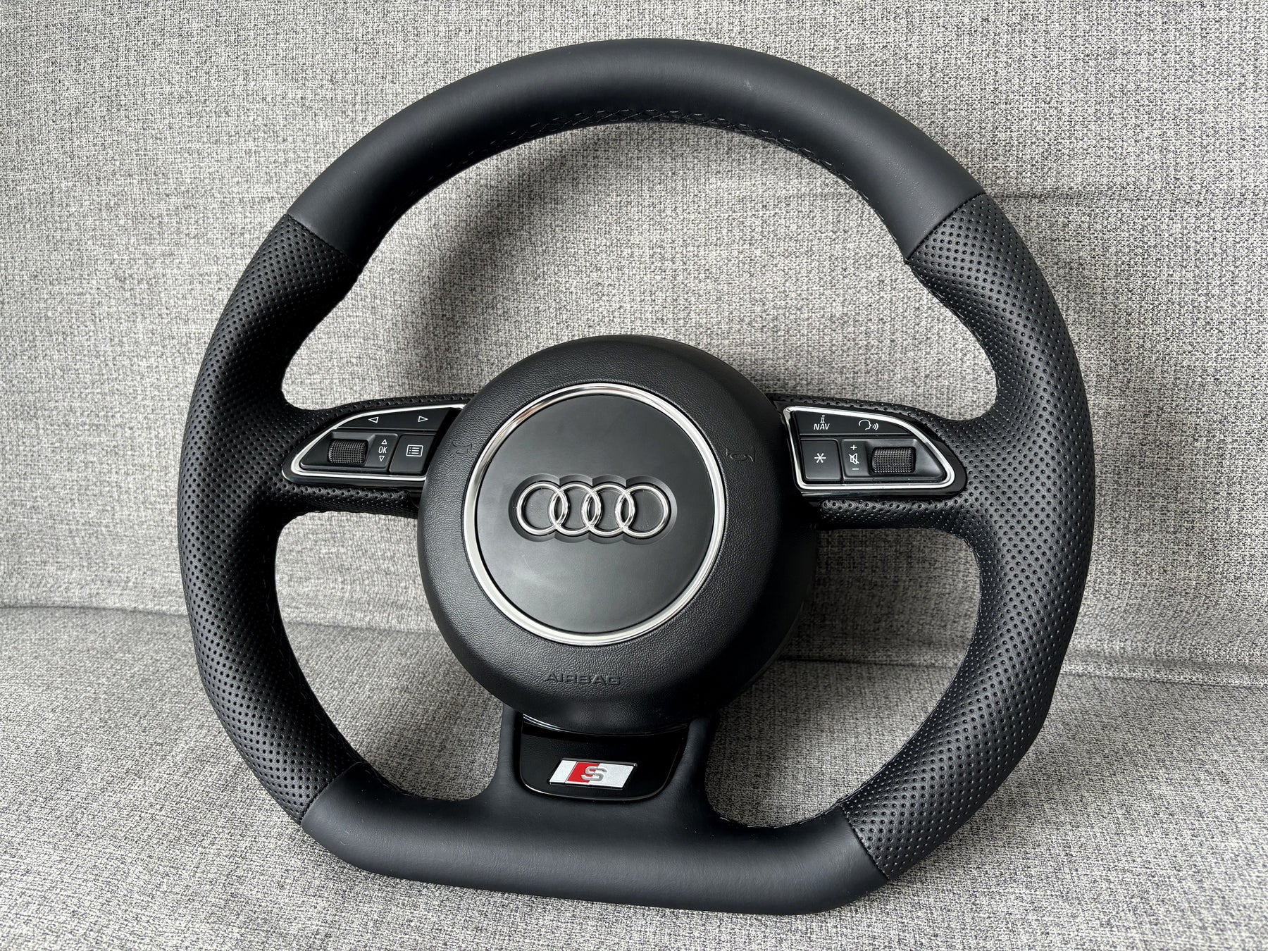 Audi A3 A1 Q3 SQ3 S3 8V 8X 8U S-Line Multifunction Leather Steering Wheel Manual