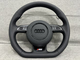 Audi A3 A1 Q3 8V 8X 8U S-Line Flat Bottom Steering Wheel With Leather Bag Manual