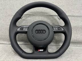 Audi A3 A1 Q3 8V 8X 8U S-Line Flat Bottom Steering Wheel With Leather Bag Manual