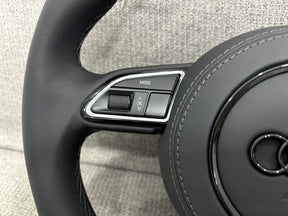 Audi A3 A1 Q3 8V 8X 8U S-Line Flat Bottom Steering Wheel With Leather Bag Manual