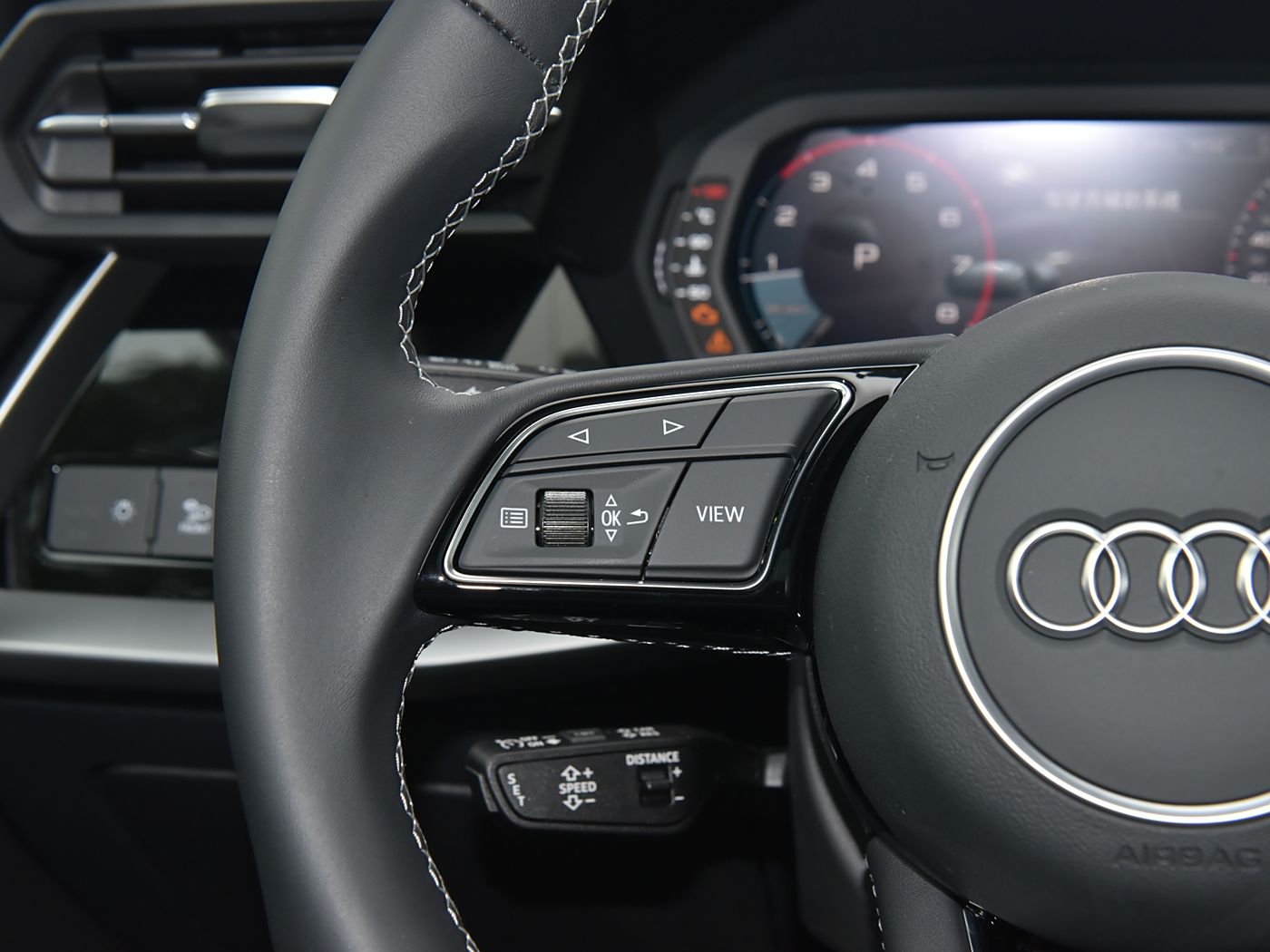 Audi S3 A3 Q2 8V 8Y A1 S1 Q3 Leather Flat Bottom S-Line Steering Wheel Genuine