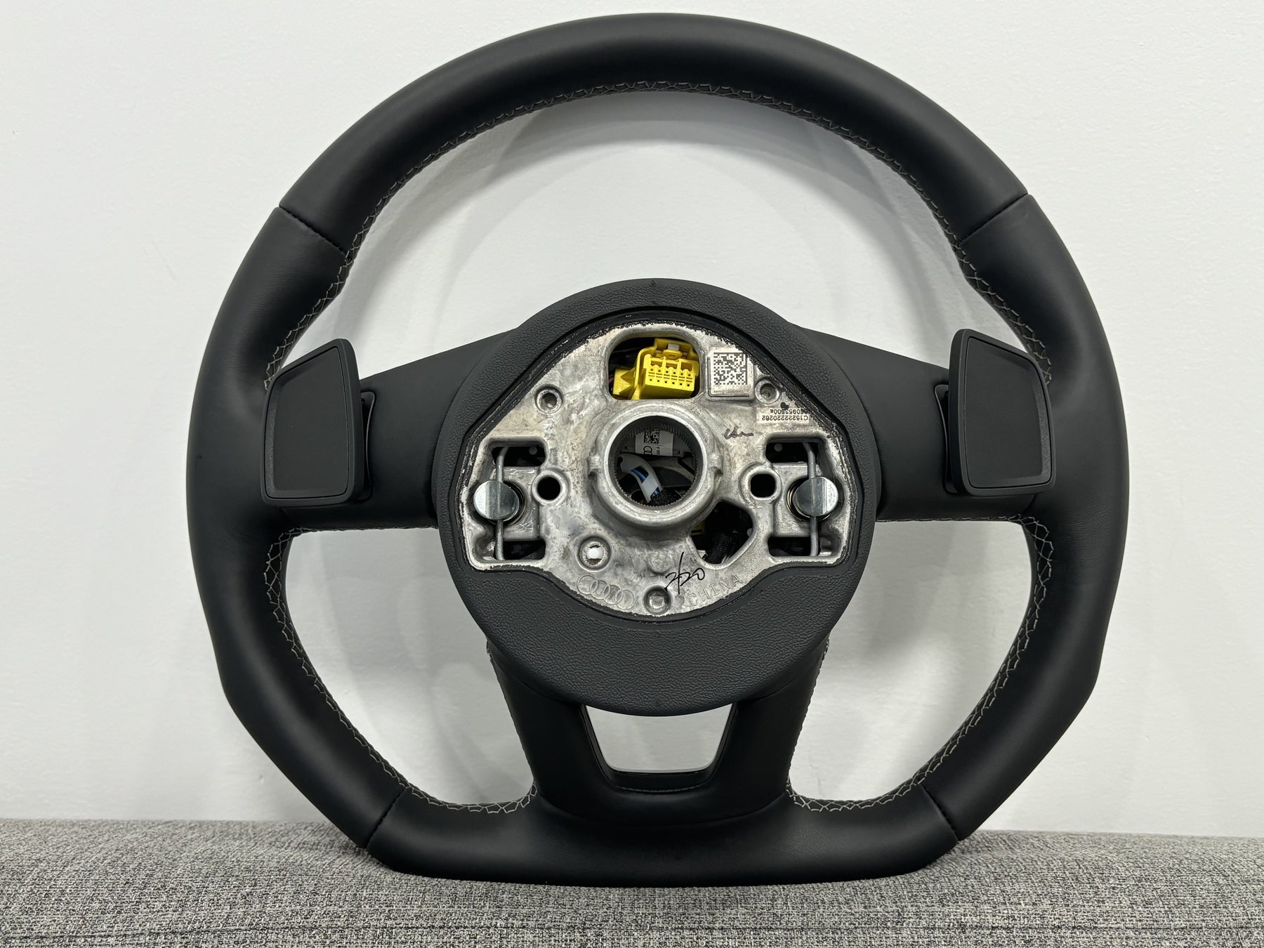 Audi S3 A3 Q2 8V 8Y A1 S1 Q3 Leather Flat Bottom S-Line Steering Wheel Genuine