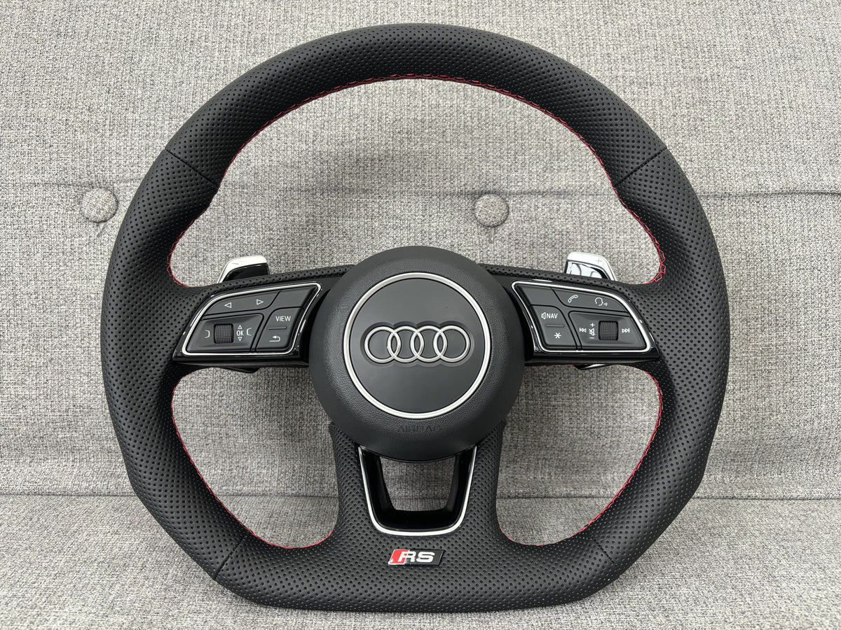 Audi RS3 8Y SQ3 F3 Sport Perforated FB Steering Wheel With DSG Paddles Genuine