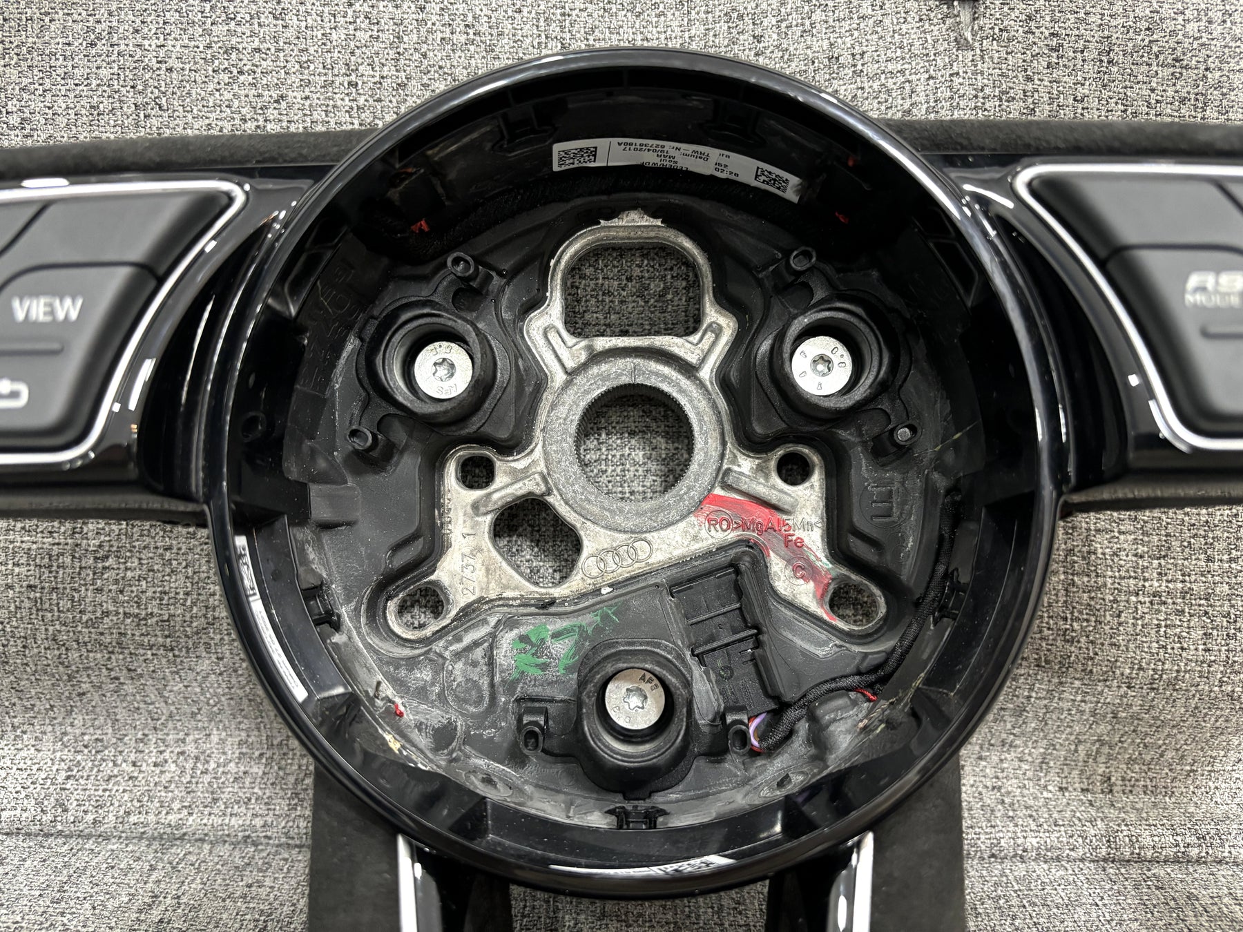 Audi RS3 8Y Alcantara Flat Bottom Steering Wheel With DSG Paddle RS Mode Genuine